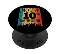 December 10 Limited Edition 10th Day Retro Vintage Birthday PopSockets Adhesive PopGrip