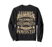 December 1958 67 Year Old Bday Gifts For Men 67th Birthday Sweatshirt