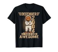 December 21st Birthday Men Women 2004 Cute Teddy Bear T-Shirt