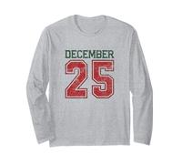 December 25 Retro Varsity Holiday Christmas Twenty Five Long Sleeve T-Shirt