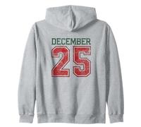 December 25 Retro Varsity Holiday Christmas Twenty Five Zip Hoodie