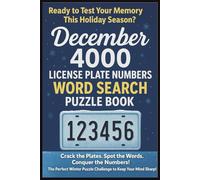 December 4000 License Plate Number Word Search Puzzle For Teens, Adults & Seniors: Brain Games Cross The Words 100 Puzzles, 4000 Number & Letter ... Motorcycle |Gift For Birthday, Christmas