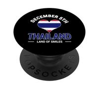 December 5th Thailand Land Of Smiles Thai National Day PopSockets Adhesive PopGrip