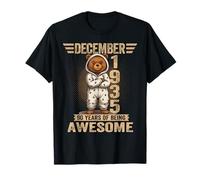 December 90th Birthday Men Women 1935 Cute Teddy Bear T-Shirt