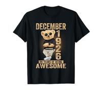 December 99th Birthday Men Women 1926 Awesome Teddy Bear T-Shirt