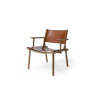 December Armchair w. Armrests Oiled Oak/Cognac Leather