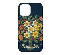 December Birth Flower Narcissus & Holly Birthday Case for iPhone 12 Pro Max