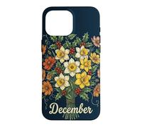 December Birth Flower Narcissus & Holly Birthday Case for iPhone 16 Pro Max