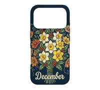 December Birth Flower Narcissus & Holly Birthday Case for iPhone 17 Pro