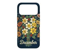December Birth Flower Narcissus & Holly Birthday Case for iPhone 17 Pro Max
