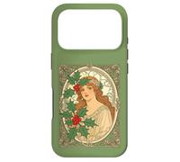 December Birthday Art Nouveau Holly Berries Case for iPhone 17 Pro