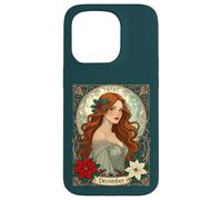 December Birthday Holly Berries And Poinsettia Case for iPhone 15 Pro