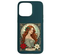 December Birthday Holly Berries And Poinsettia Case for iPhone 15 Pro Max