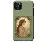December Birthday Holly Berries Art Nouveau Style Case for iPhone 11 Pro Max