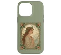 December Birthday Holly Berries Art Nouveau Style Case for iPhone 14 Pro Max