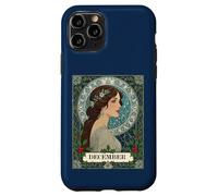 December Birthday Holly Berries Winter Blue Case for iPhone 11 Pro