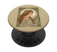 December Birthday Narcissus Art Nouveau Style PopSockets Adhesive PopGrip