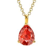December Birthstone Necklace Water Drop Zircon Clavicle Pendant Necklaces 14K Plated Gold Dainty Jewelry Accessories Gifts for Women Girlfriends (July-7)