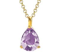 December Birthstone Necklace Water Drop Zircon Clavicle Pendant Necklaces 14K Plated Gold Dainty Jewelry Accessories Gifts for Women Girlfriends (June-6)