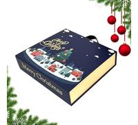 December Calendar 2025 - Advent Boxes To Fill 24 Days - Empty Refillable Compartments for Kids Teen Adult Birthday Halloween Holiday