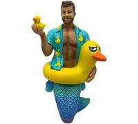 December Diamonds 55-55401 Daddy Duckie Merman Resin Ornament 7 Inches
