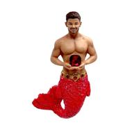 December Diamonds 55-55489 January Garnet Merman Ornament 4.5 Inches