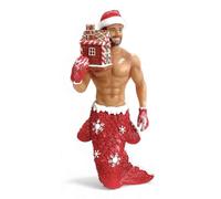 December Diamonds 55-55518 Gingerbread Santa Merman Ornament, 7.5-Inch Holiday Resin Decoration