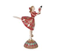 December Diamonds 8.5-Inch Clara on Drum Figurine - Handcrafted Nutcracker Ballet Christmas Decoration - Elegant White and Gold Holiday Collectible
