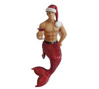 December Diamonds Merry Christmas Red Hot Jingle Merman Holiday Ornament