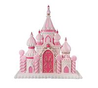 December Diamonds Nutcracker Sweet Shoppe 26" Pink Candy Castle Display Figurine - Festive Christmas Decoration