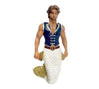 December Diamonds Salty Seaman Merman Ornament 55-55510, 6.75 Inch Hanging Merman with White Tail, Blue Vest, Gold Buttons, Nautical Décor