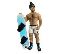 December Diamonds Snow Board Bear Figurine