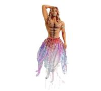 December Diamonds Testy Tentacles Ornament 55-55516, 8 Inch Hanging Jellyfish Figurine with Orange-Pink Tentacles, White Ribbon, and Beaded Accents, Decorative Collectible
