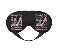 December Girl Stepping into Birthday Like a Queen Eye Mask Sleep Mask Light BlockBlindfold Night Eyes Cover Soft Pressure-Free Eyeshade with Elastic Strap for Home Travel Office Nap Yoga