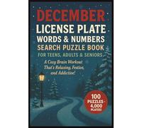 December License Plate Word & Number Search Puzzle Book For Teens, Adults & Seniors: Brain Games Large Print Easy To Read| 100 Puzzles, 4000 Number & ... Trucks & More|Gift For Christmas & Birthday