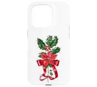 December Poinsettia Holly Birth Month Bloom Case for iPhone 15 Pro