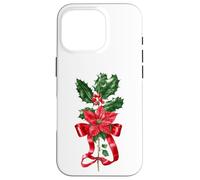 December Poinsettia Holly Birth Month Bloom Case for iPhone 16 Pro