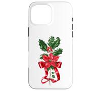 December Poinsettia Holly Birth Month Bloom Case for iPhone 16 Pro Max