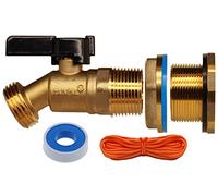 Decent Solution BBS010 Rain Barrel 3/4" No Kink Spigot/Faucet with Brass Bulkhead Fitting