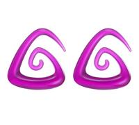 Decentraland 1 Pair Black Triangle 1.6 mm(14 G) Acrylic Spiral Snail Tapers Plugs Tunnel Ear Stretcher Expander Gauges Stretching Swirl Ears Tunnels Set Twist Plug Body Piercing Jewelry Women