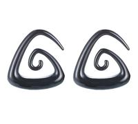 Decentraland 1 Pair Black Triangle 2 mm(12 G) Acrylic Spiral Snail Tapers Plugs Tunnel Ear Stretcher Expander Gauges Stretching Swirl Ears Tunnels Set Twist Plug Body Piercing Jewelry Women