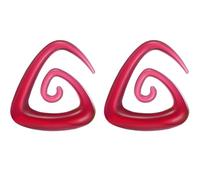 Decentraland 1 Pair Red Triangle 10 mm(00 G) Acrylic Spiral Snail Tapers Plugs Tunnel Ear Stretcher Expander Gauges Stretching Swirl Ears Tunnels Set Twist Plug Body Piercing Jewelry Women