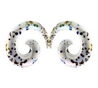 Decentraland 1 Pair White 2 mm(12 G) Acrylic Spiral Snail Tapers Plugs Tunnel Ear Stretcher Expander Gauges Stretching Swirl Ears Tunnels Set Twist Earrings Plugs Body Piercing Jewelry Women Men