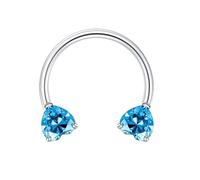 Decentraland 1 PC 16G Horseshoe Hoop Septum Ring Earring Cartilage Nose Ring Heart Captive Bead Rings Tragus Daith Rook Helix Body Piercing Jewelry for Women