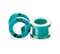 Decentraland 2 PCS 12mm(1/2") Turquoise Flexible Ear Gauges Flesh Earrings Multicolor Wavy Point Outer Tooth Hollow Pulley Auricle Tunnel Expander Ear Piercing Jewelry for Women Men