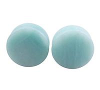 Decentraland 2 PCS Gauge Opal Ear Plugs Piercing Jewelry Set Double Flare Saddle Stretching Gages Tunnels Expander 16mm