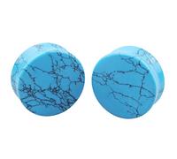 Decentraland 2 PCS Gauge Opal Ear Plugs Piercing Jewelry Set Double Flare Saddle Stretching Gages Tunnels Expander 8mm