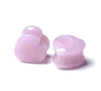 Decentraland 2 Pcs Stone Ear Gauges Earrings Heart-shaped Ear Gauges Plugs Jewelry 20mm(3/4")