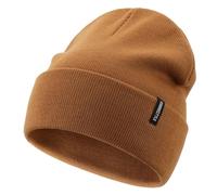 Decentron Classic Daily Beanie for Men and Women Stretchy Solid Acrylic Winter Warm Hat Camel
