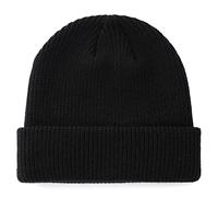Decentron Classic Men's Warm Winter Hats Thick Knit Cuff Beanie Cap Daily Beanie Hat (Black)(Size: M)